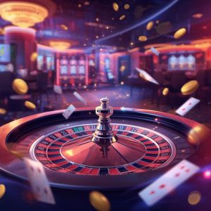Sảnh casino live HI8820 với bàn baccarat và dealer thật